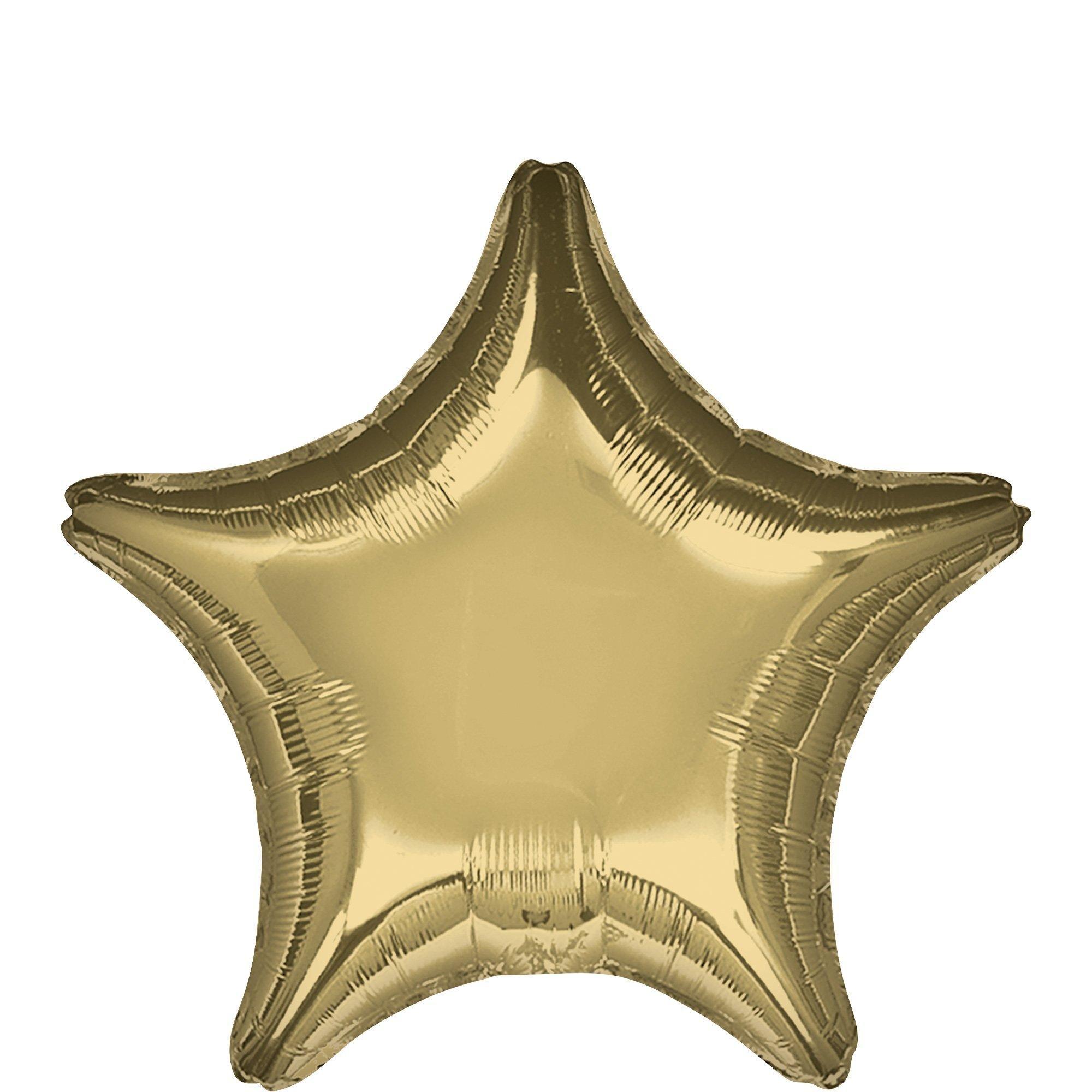 Black, Silver & Gold Glitter Cumpleaños Foil Balloon Bouquet, 5pc